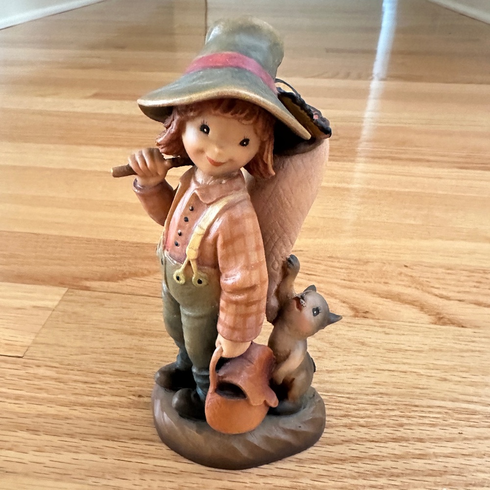 Anri Ferrandiz Butterfly Boy Wood Figurine Italy